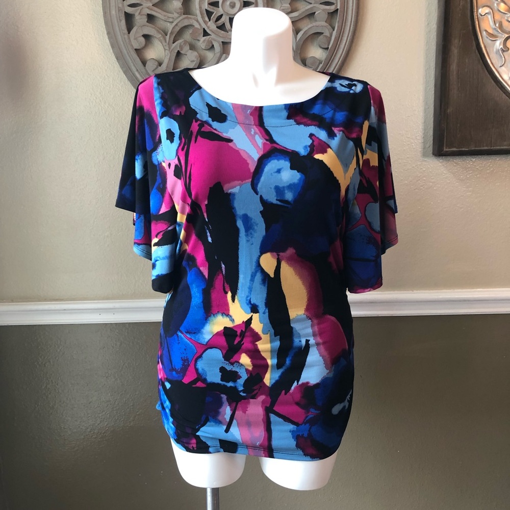 😁 SOLD 😁  Style & Co  flutter sleeve blouse XL